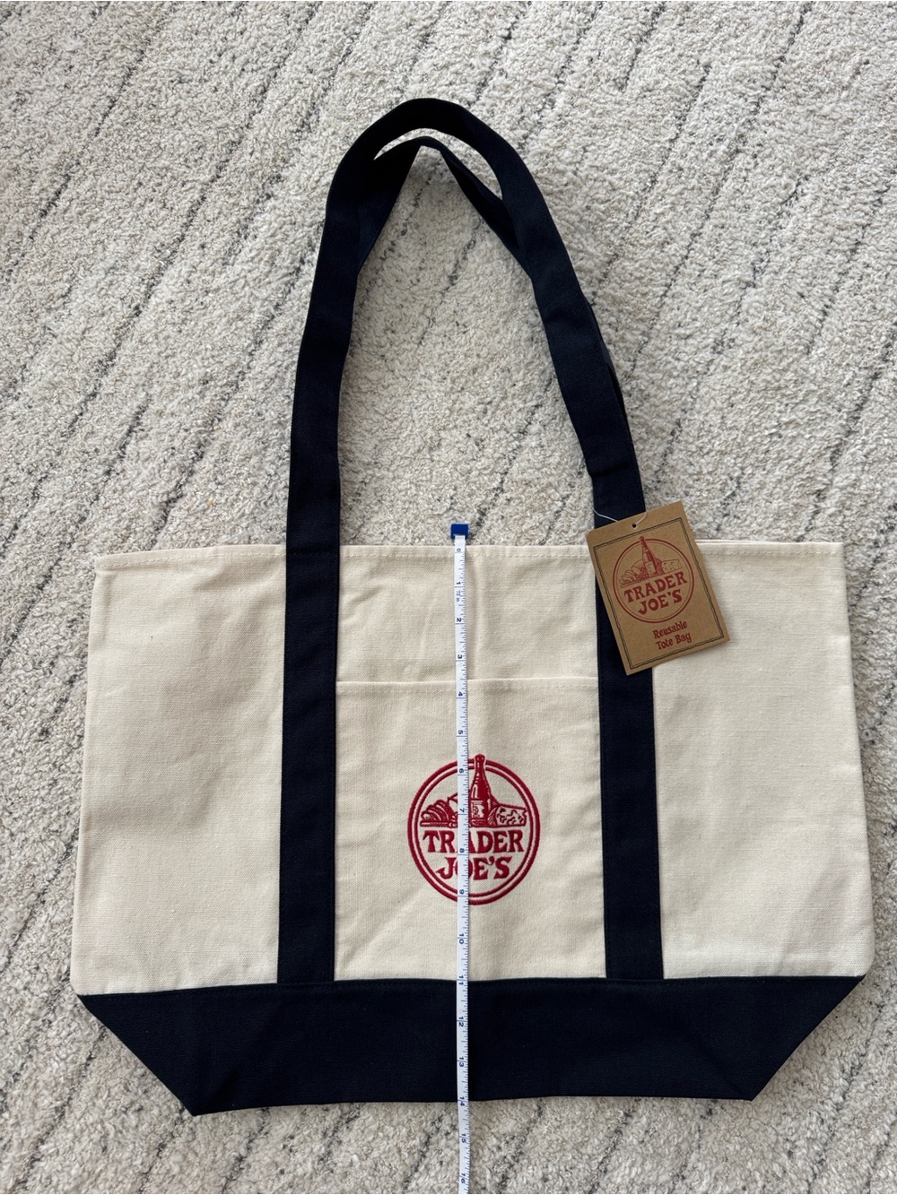 *NWT* Trader Joe's Signature Large Tote Bag in Navy